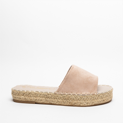 Miss belgini espadrille slides, Taupe, medium
