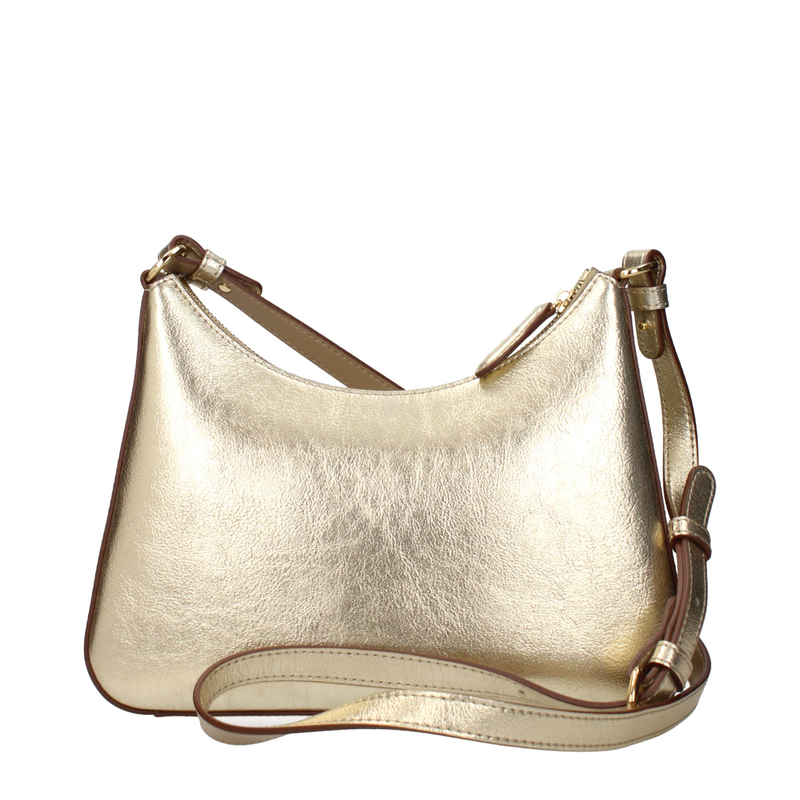 Gold leather shoulder bag-null