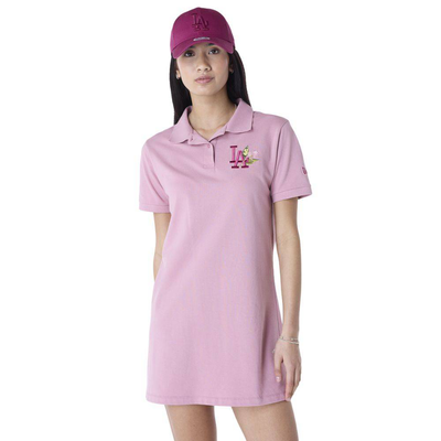 New era wmns mlb tennis dress los angeles dodgers, Ash Pink, medium
