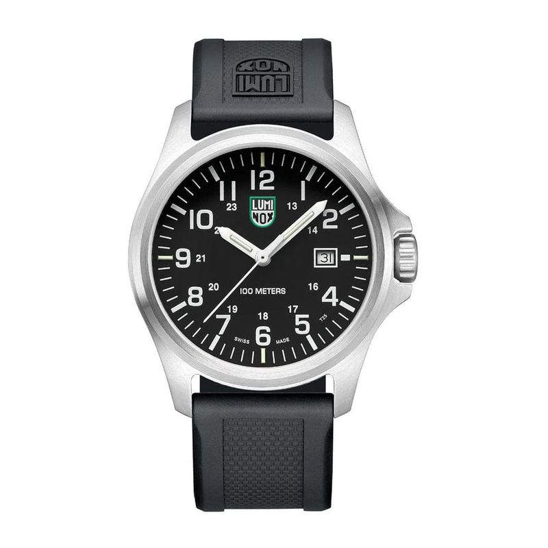 Black resin dress watch-null