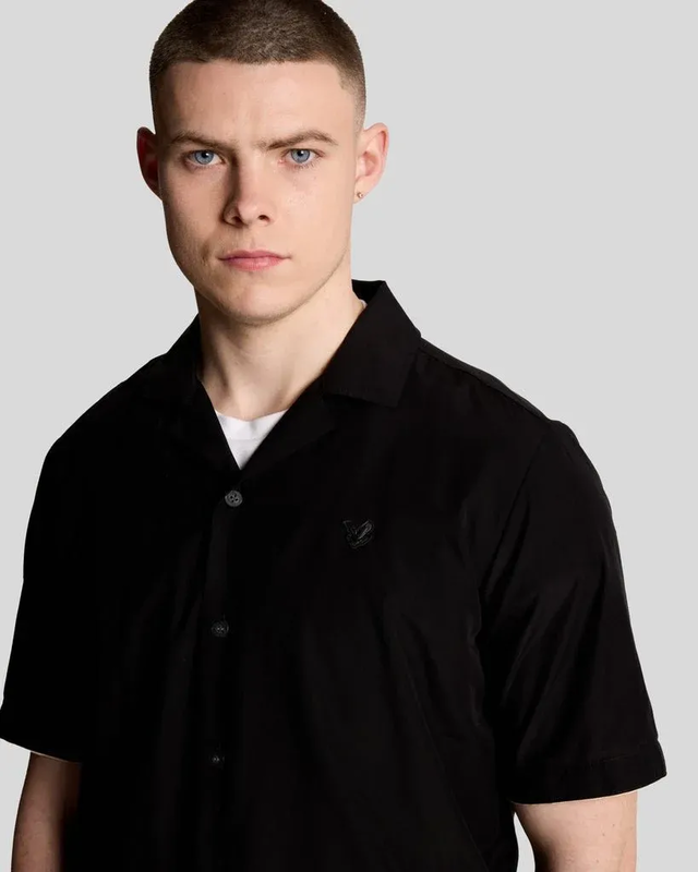 Contrast cuff hirt x837 jet black/ ilk honey-null