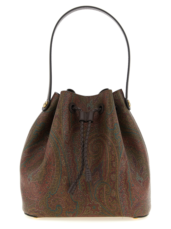 Brown cotton handbag-null