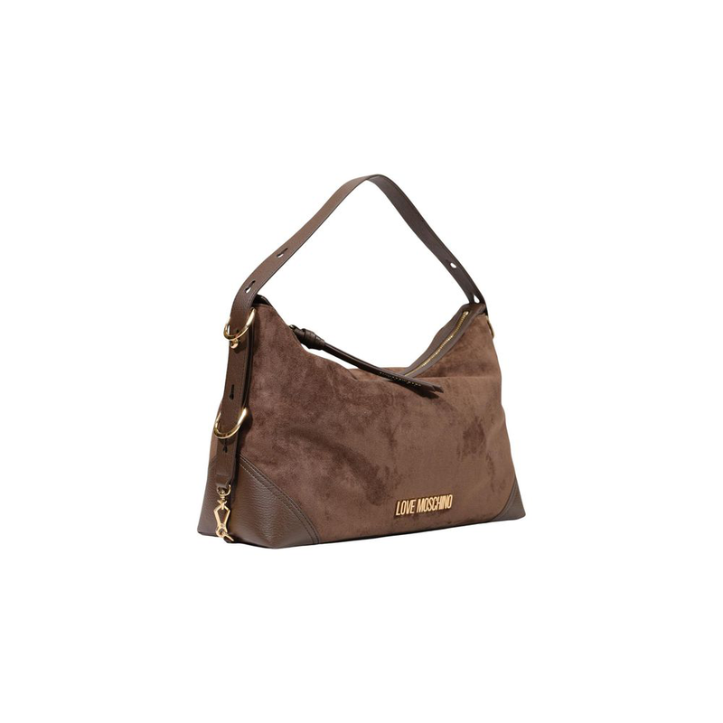 Brown polyester handbag-null