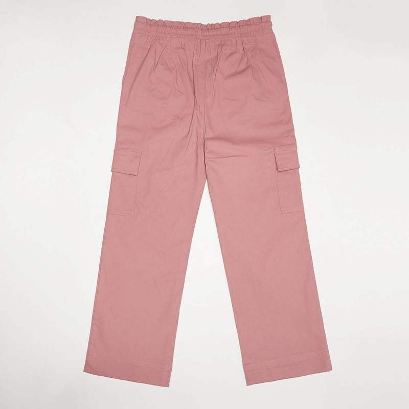 Youth paperbag wide leg woven pant-null