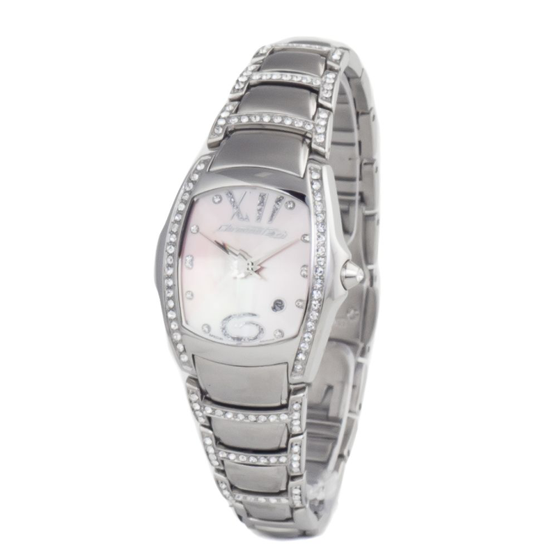 Silver stainless steel dress watch-null