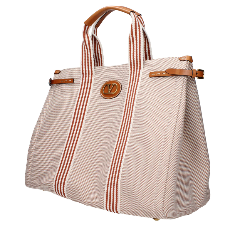 Beige fabric handbag-null
