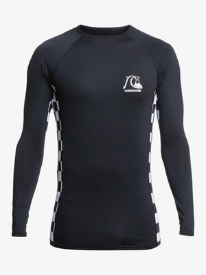 Quiksilver arch this - long sleeve upf 50 rash vest for men, Kvj0-black, medium