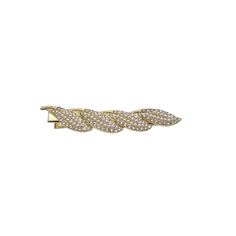 Women hair accessories clip with purls image number null