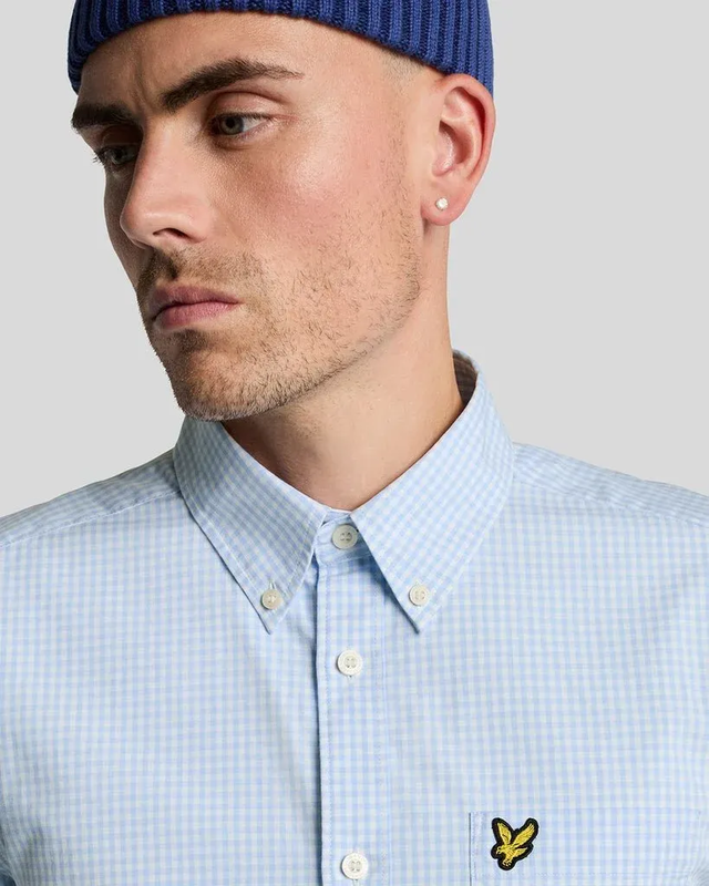Product image: Short sleeve lim fit gingham hirt x563 goalie pink/ white-null