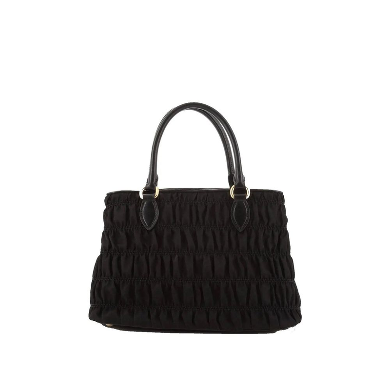 Black nylon handbag-null