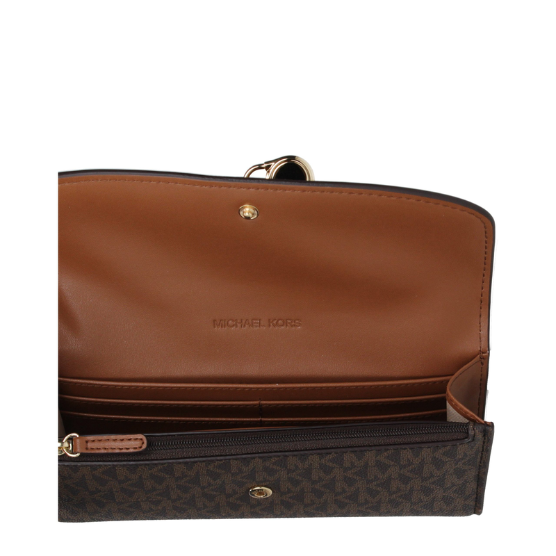 Brown fabric wallet-null