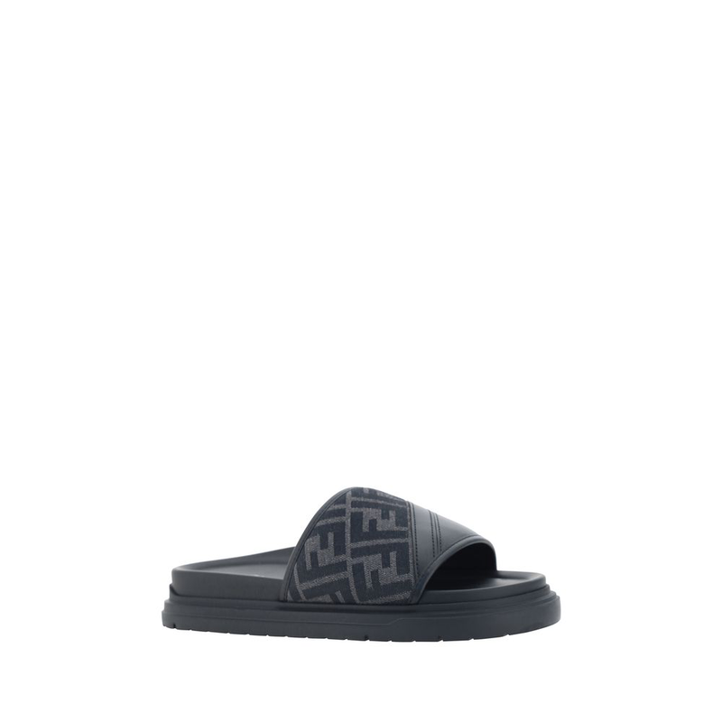Gray fabric sandals-null