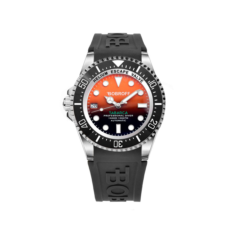 Black rubber sport watch-null