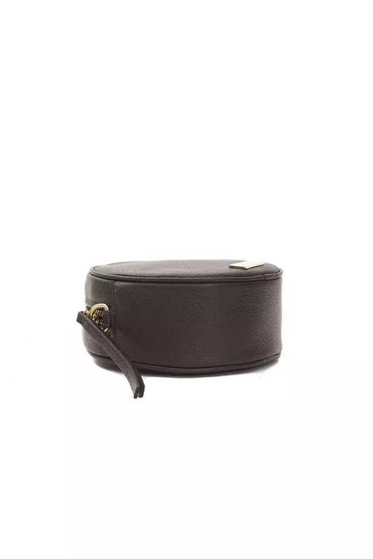 Brown leather women crossbody bag-null