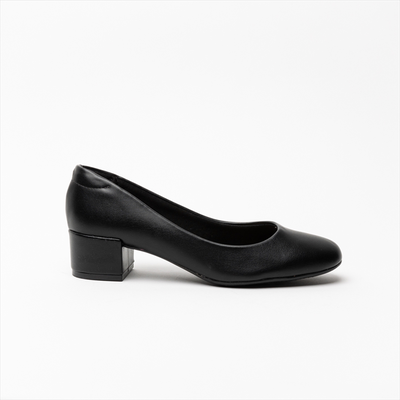 Beira rio rounded toe low heel pumps, Black, medium