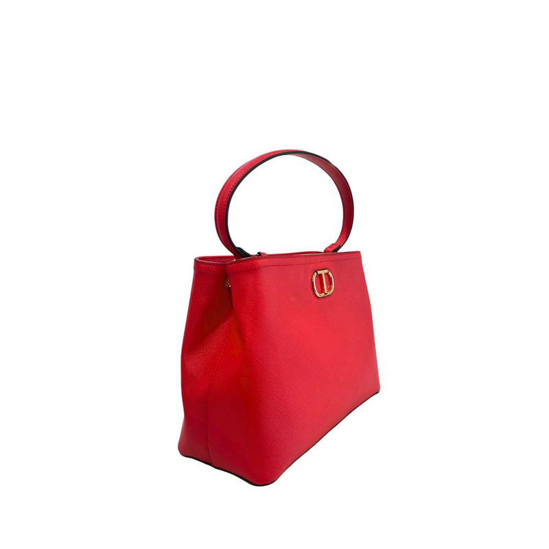 Red pu women handbag-null