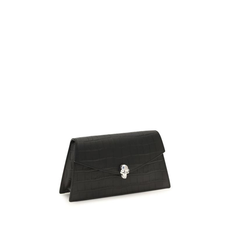 Black calf leather bos taurus clutch bag-null