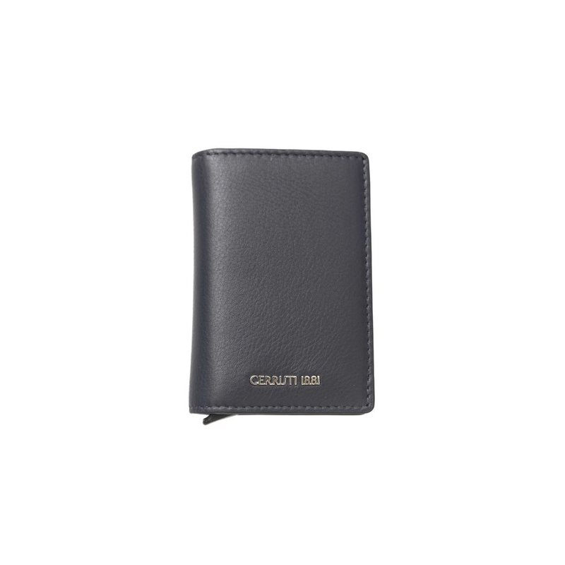 Blue calfskin men wallet-null