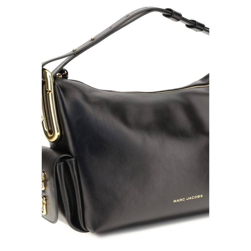 Black calf leather bos taurus shoulder bag-null