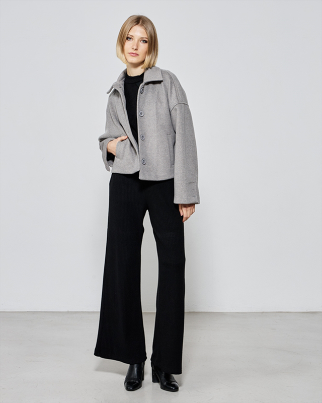 Coat cropped oversize-null