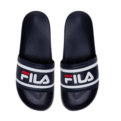 Morro bay junior slippers, Navy / White, medium
