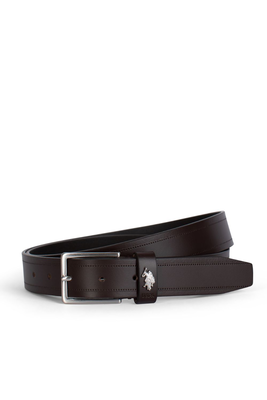 U.s. Polo assn belt, Dark brown, medium