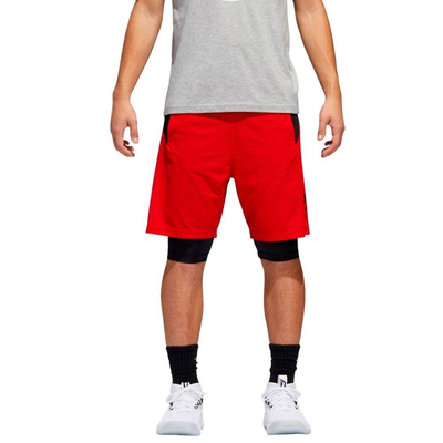 Dame dolla two-in-one shorts mens, Scarlet, medium