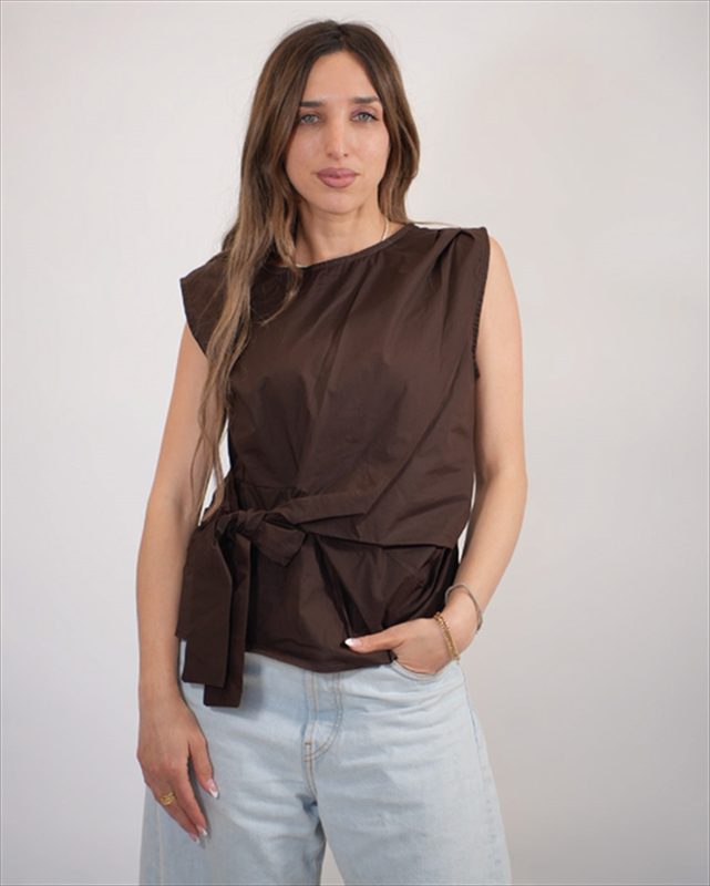 Sleevless top with bow 6100-null