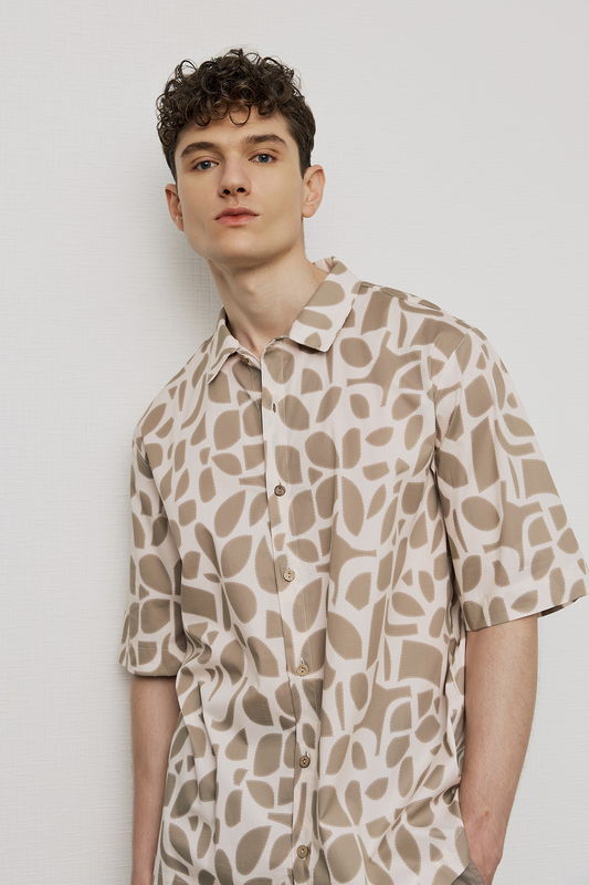 Pcoc floral print s/s cotton shirt image number null