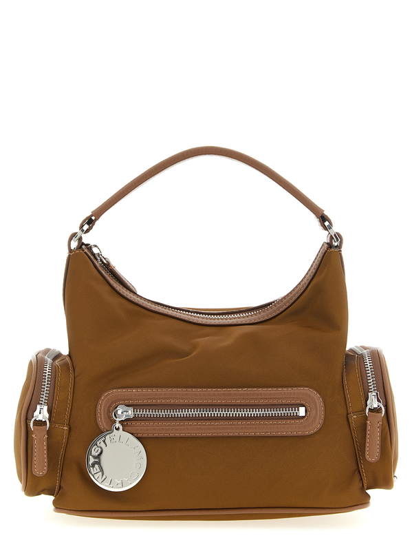 Brown polyamide crossbody bag-null