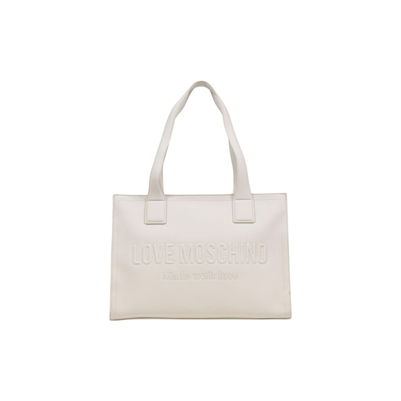 Beige polyethylene handbag-null