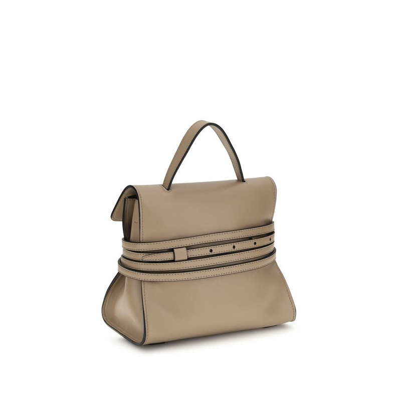 Beige goatskin shoulder bag-null