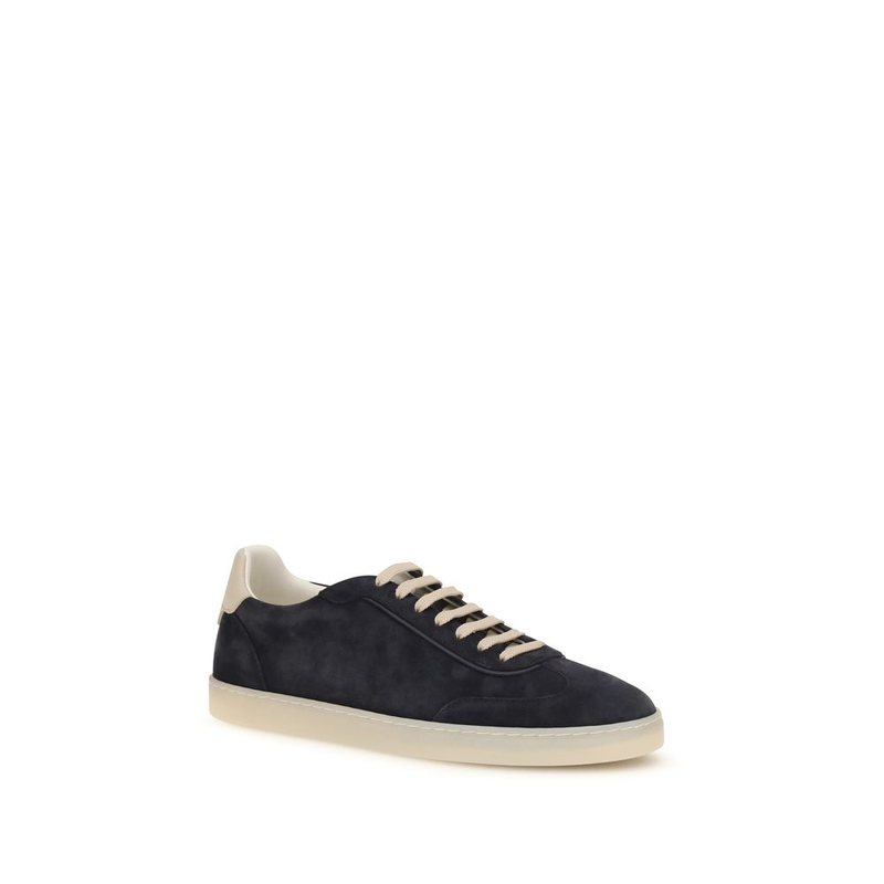 Brown calf leather bos taurus low top sneakers-null