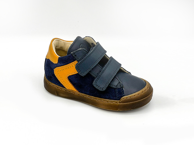 Naturino heist vl velcro-strap high-top shoes, navy blue-tan nat13n, Navy, medium
