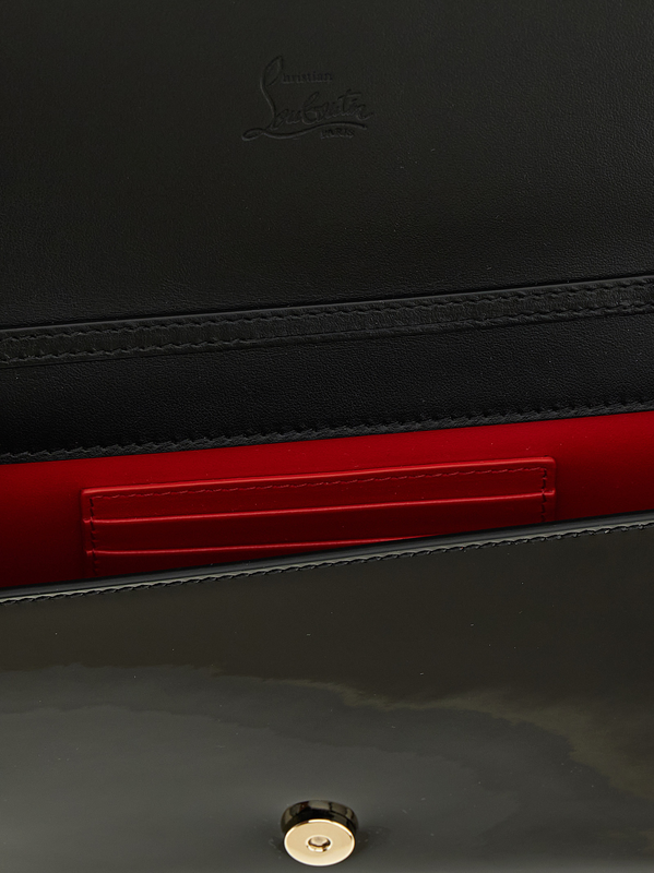 Black calfskin clutch bag-null