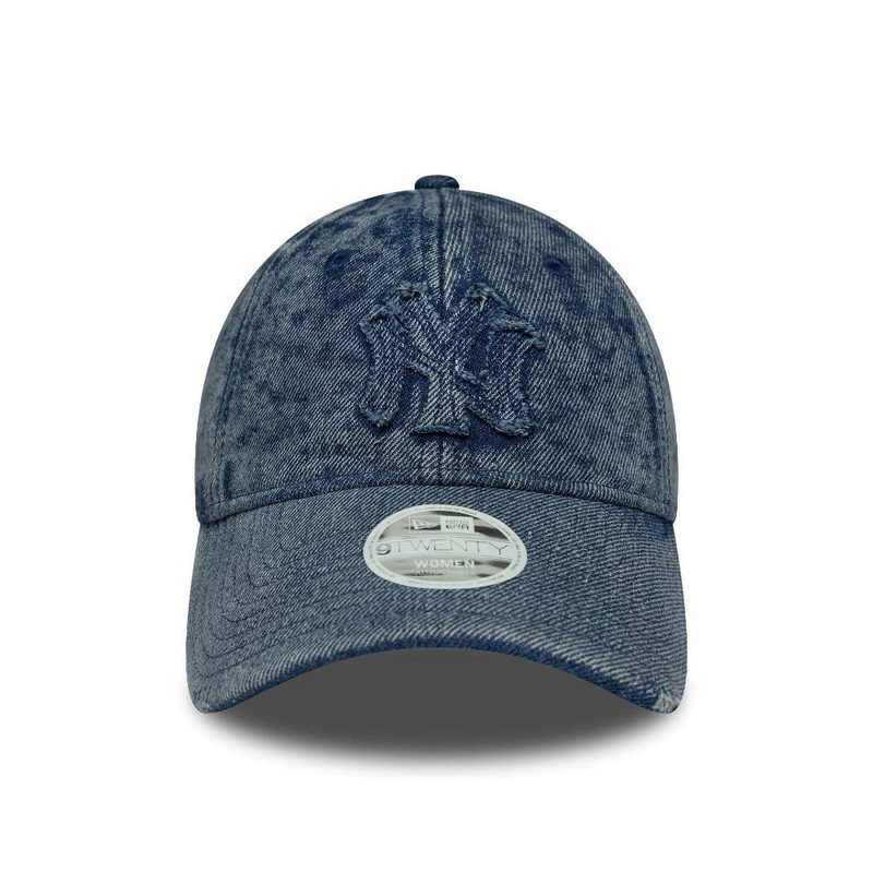 New era wmns stone denim 9twenty new york yankees adjustable cap-null