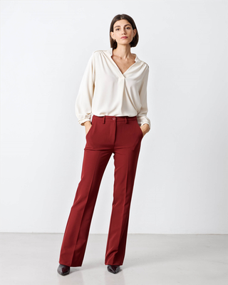 Trouser suit, Bordeaux, medium