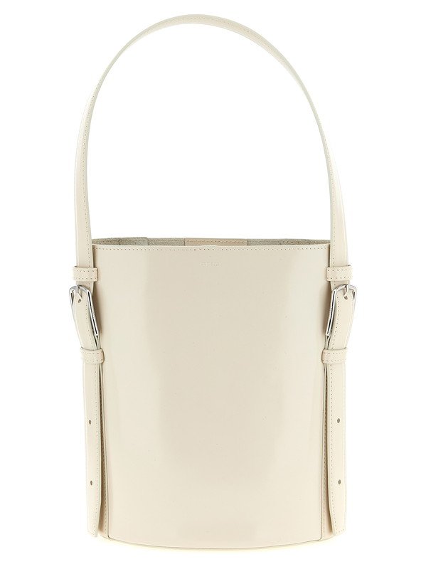 Beige cowhide shoulder bag-null