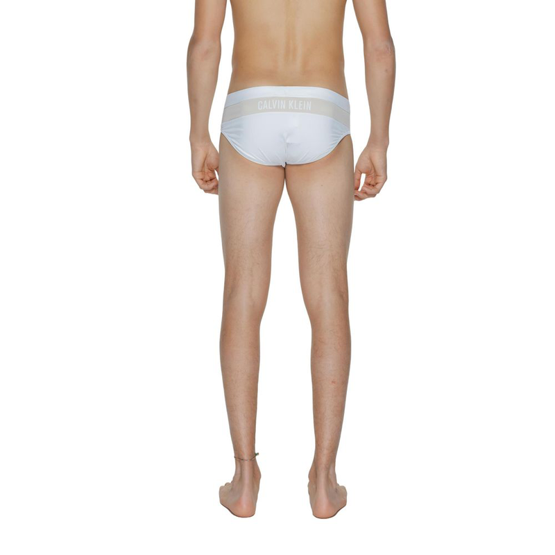 White polyamide swim briefs-null