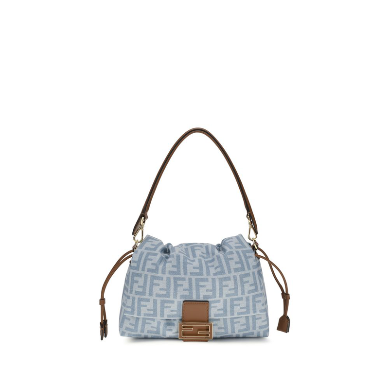 Blue cotton shoulder bag-null