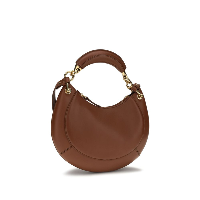 Brown calf leather bos taurus shoulder bag-null