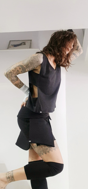 Product image: Mini skirt with pockets/cyberpunk black skirt/futuristic mini skirt-null