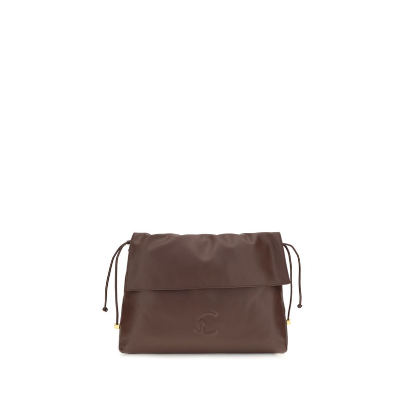 Brown calf leather bos taurus shoulder bag-null