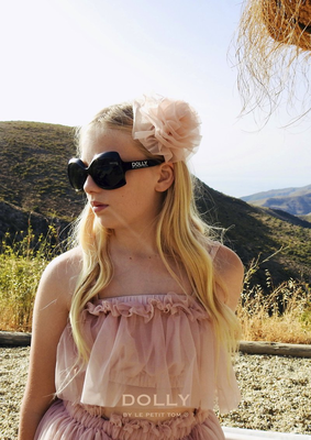 Dolly by le petit tom ® beach ballerina hair rosette/broach in ballet pink, , medium