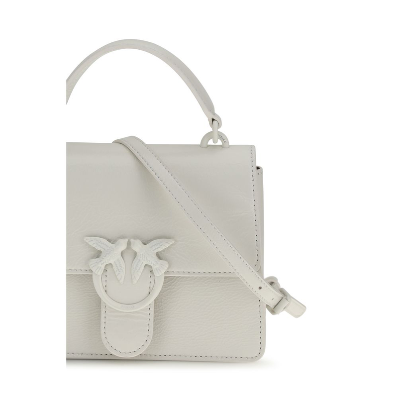 White goatskin handbag-null