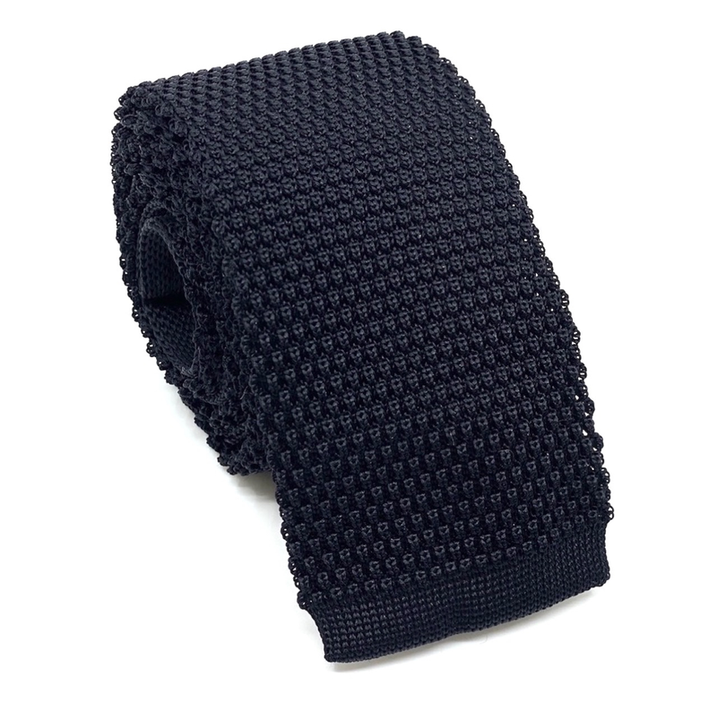 Woven knitted skinny tie image number null