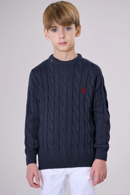 Kids knitwear, Navy, medium