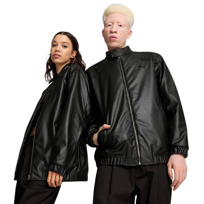 Archive seasonal pleather racer jacket image number null
