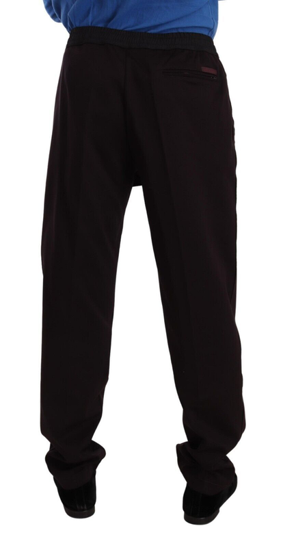 Bordeaux cotton mens skinny trouser pants-null