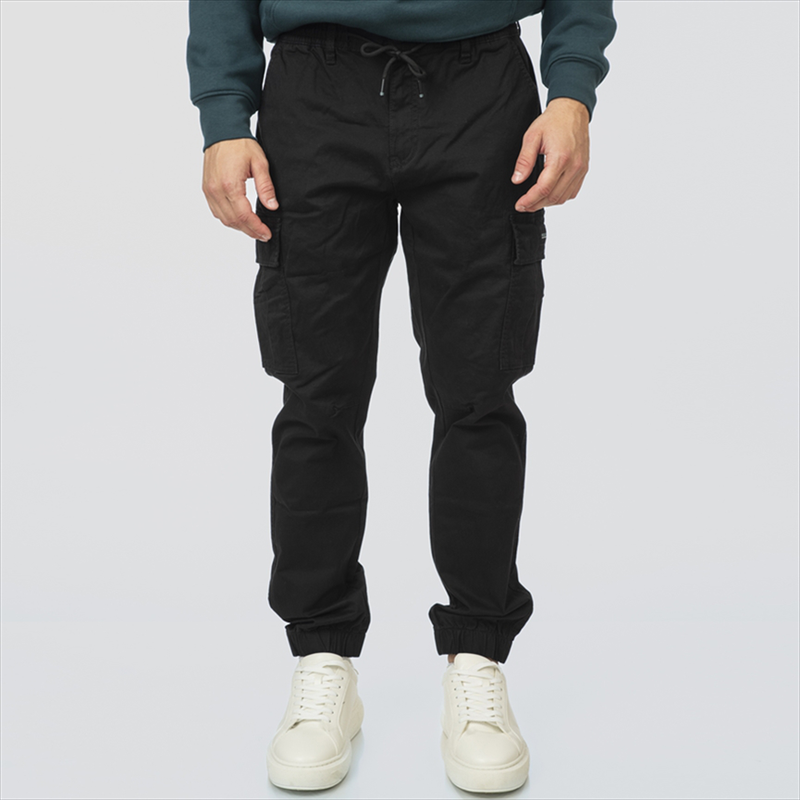 Rebase cargo ribbed legband trousers-null